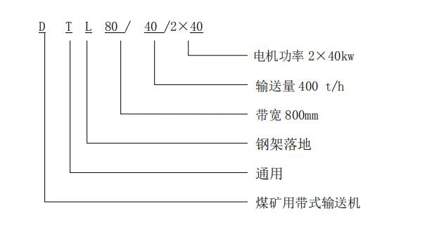 DTL80/40/2×40带式亚搏手机网络参数说明